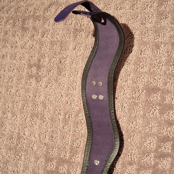 The Stockroom Purple Leather Choker - Picture 8 of 8